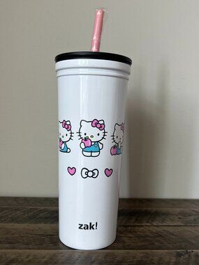 Hello Kitty Zak! Designs 23 oz Stainless Steel Tumbler NWT